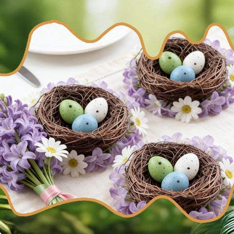 Exasinine bird nest wedding decor adds natural charm to tables