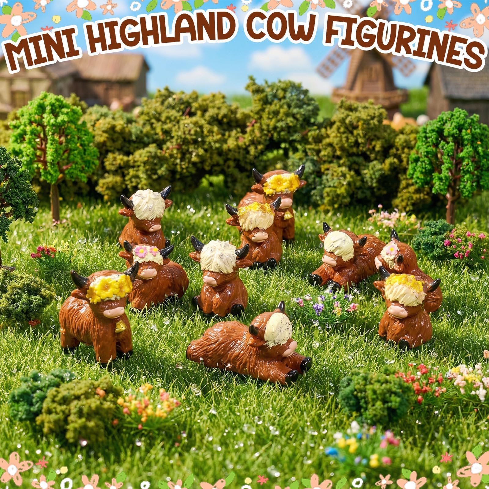 Exasinine Highland cow figurine pose 7 perfect for collections and gifts