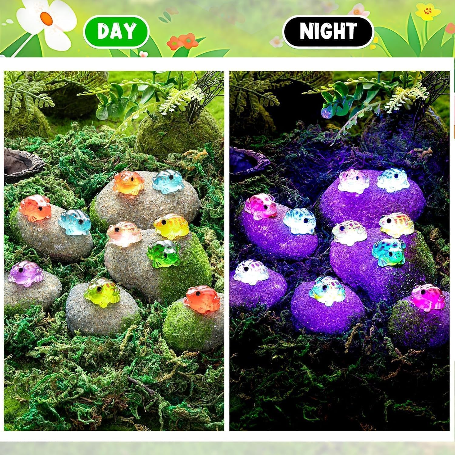 Exasinine frog figurine set enhances school crafts and projects