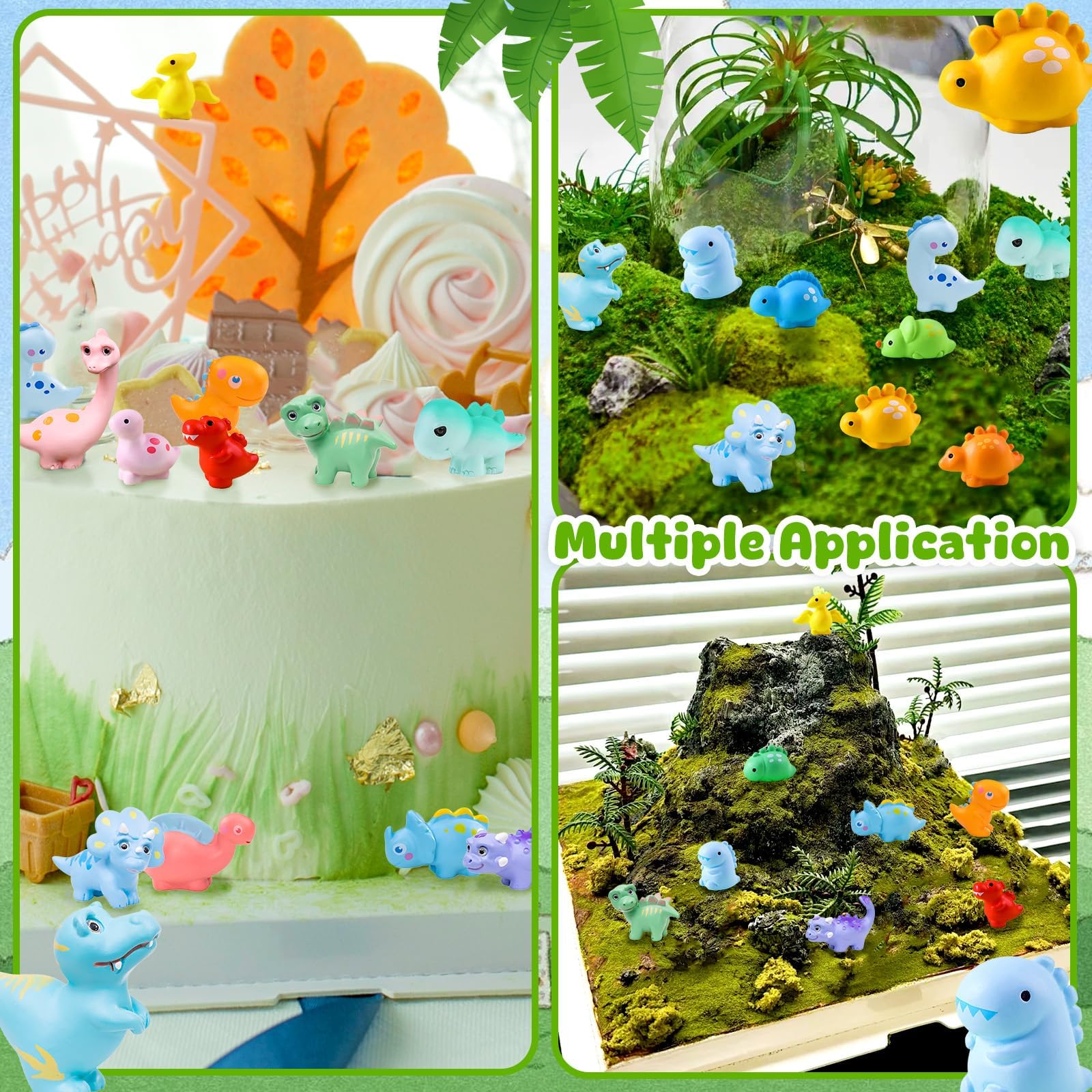Exasinine mini dino decorative arrangements brighten terrariums and decor.