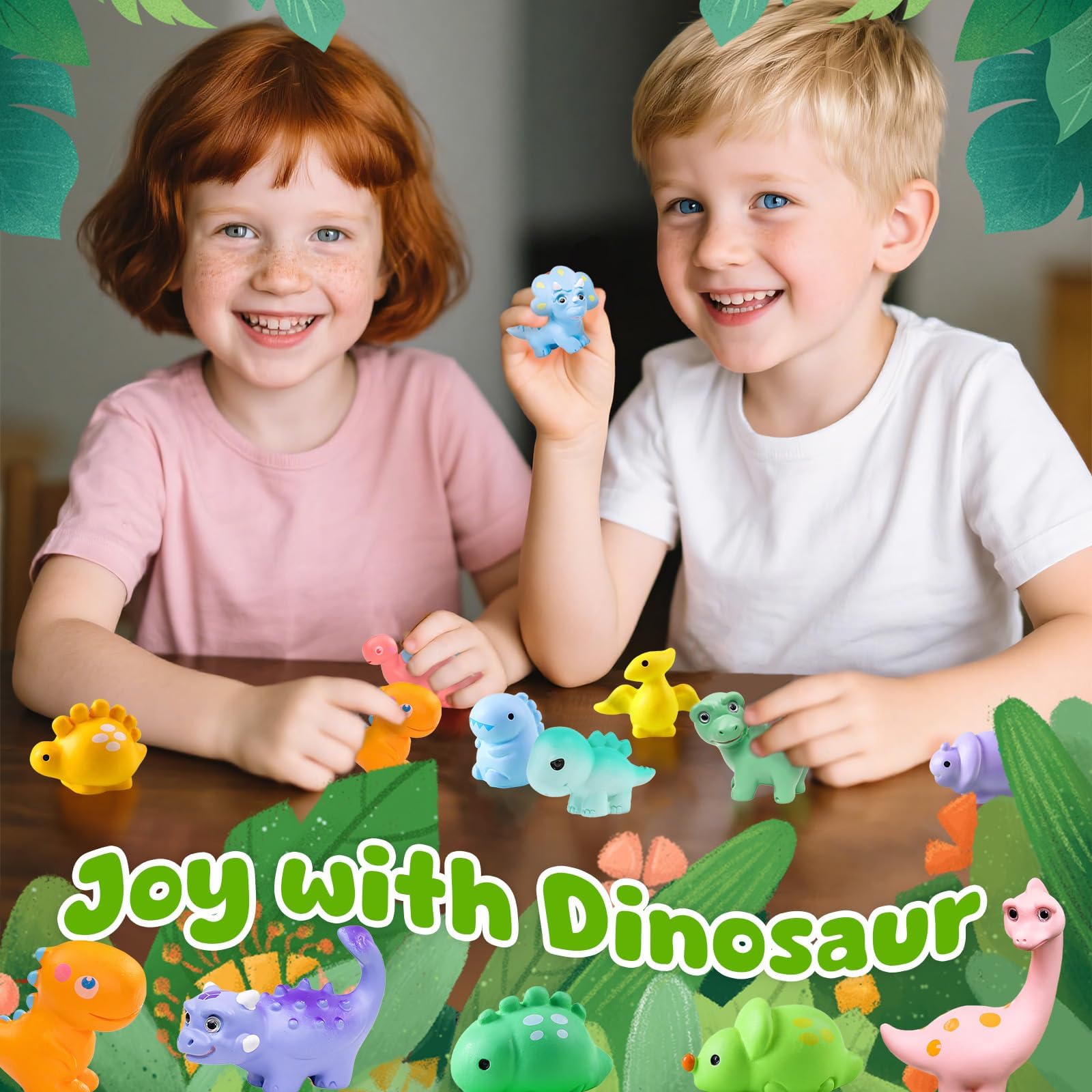 Exasinine mini dino easy-clean surfaces stay pristine with damp cloth.