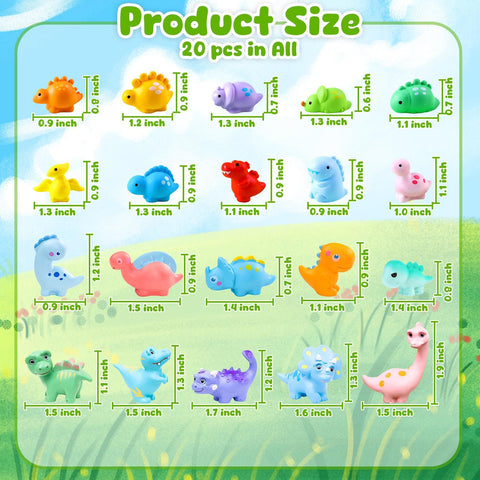 Exasinine mini dino with vibrant designs adds whimsy to shelves.
