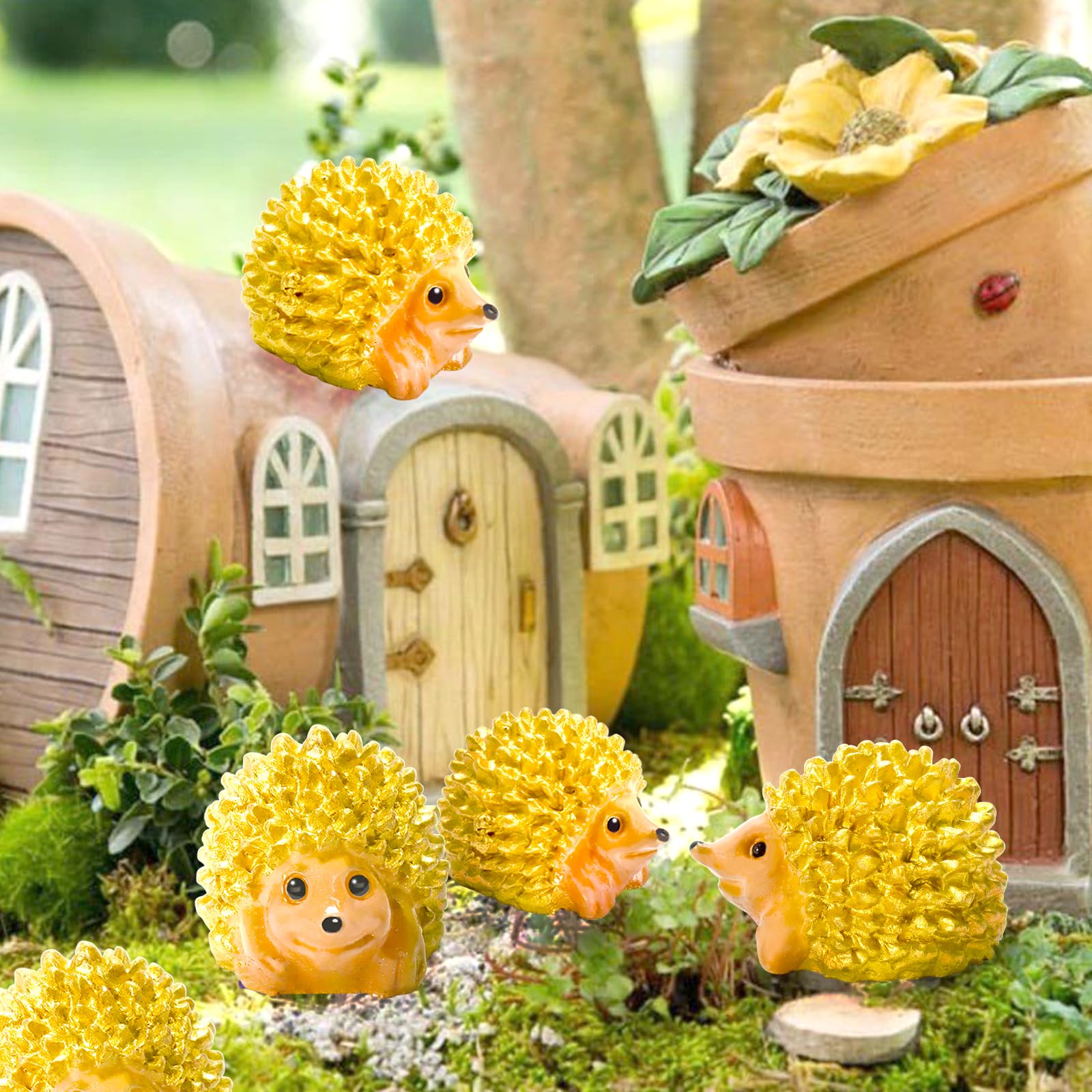 Exasinine resin hedgehog pack of 50 pieces for decorating