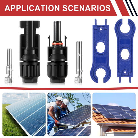 Solar project setup using EXBKAMY MC4 connectors for various applications