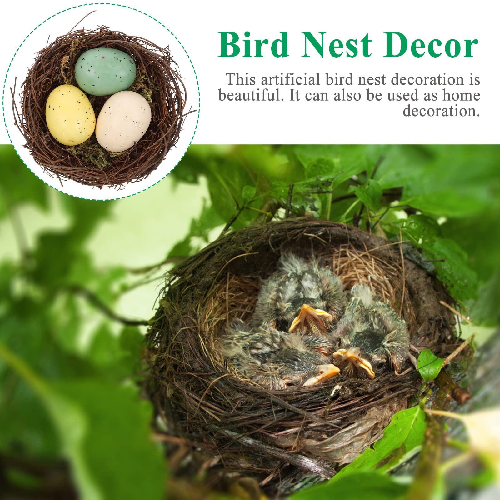 EXCEART durable synthetic nest for lasting indoor or sheltered outdoor use.