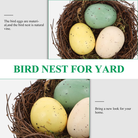EXCEART eggs in assorted colors enhance realistic decorative appeal.