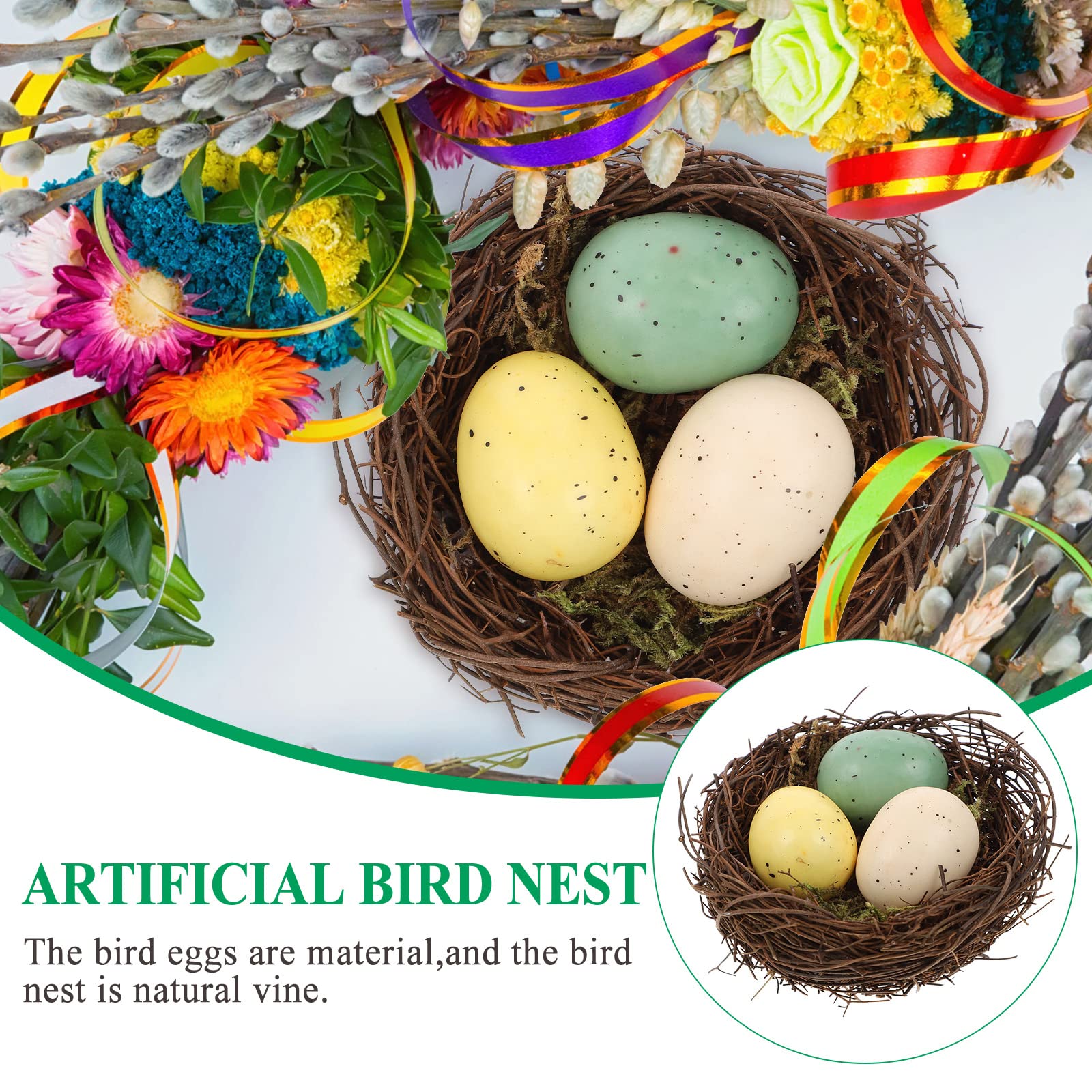 EXCEART decorative nest suitable for living room or photo shoots.