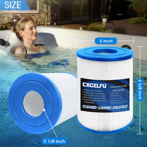 EXCELFU APCC7062 spa filter with chemical-resistant end caps for durability.