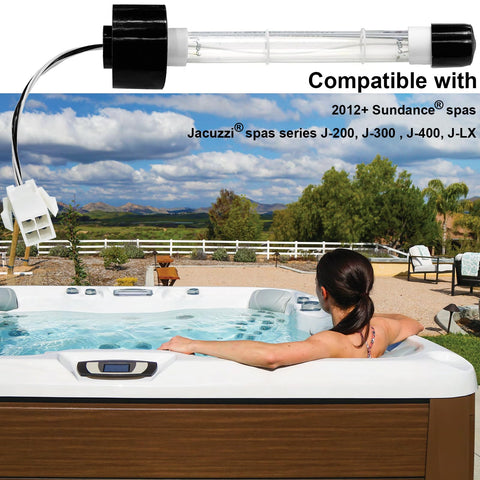 EXCELFU spa light UV bulb quartz tube detail emphasizes durable protection.