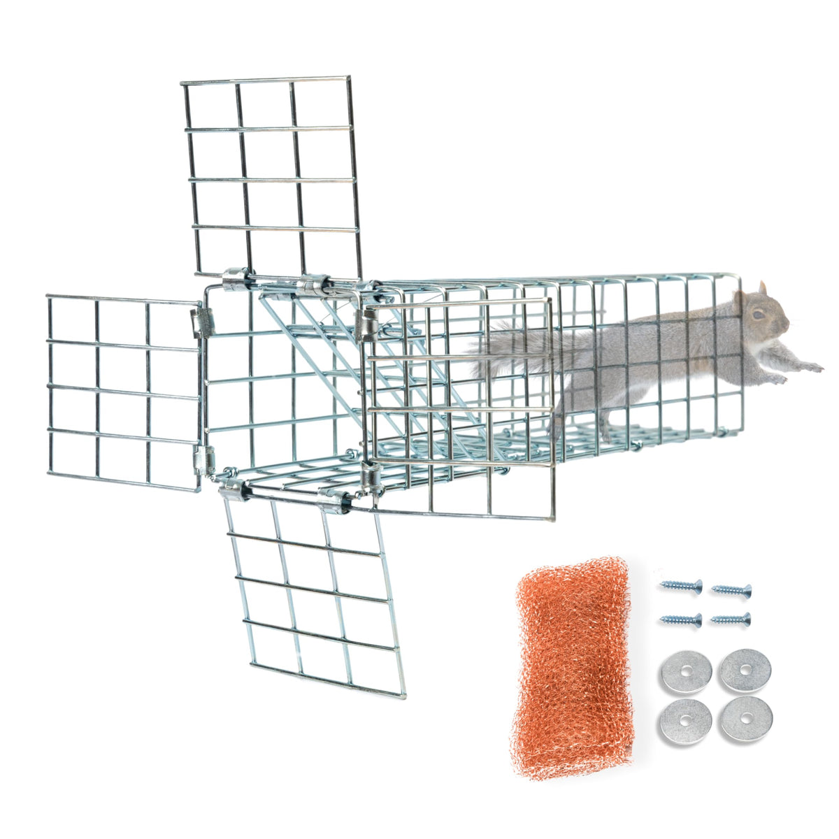 Excluder Pro one-way door assembly for humane wildlife exit