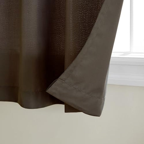 Close-up of textured heavyweight polyester fabric in chocolate by Exclusive Home Cabana