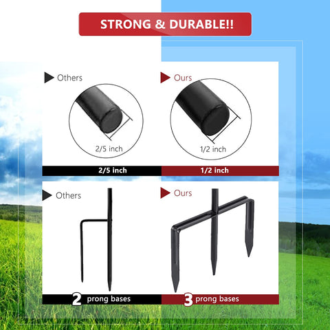 EXCMARK Extendable Shepherd Hook reaches 24 inches for medium displays.
