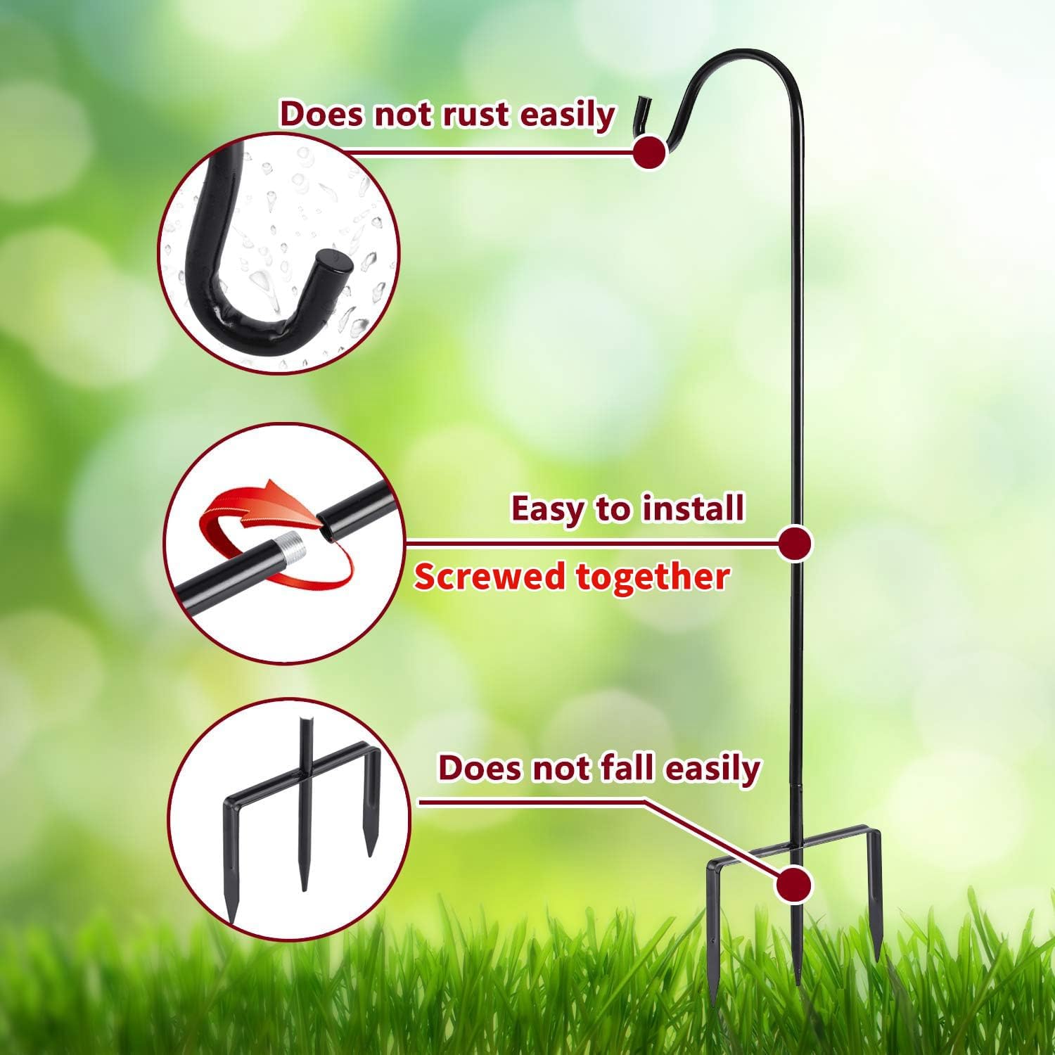 EXCMARK Heavy-duty steel construction ensures durable outdoor support.