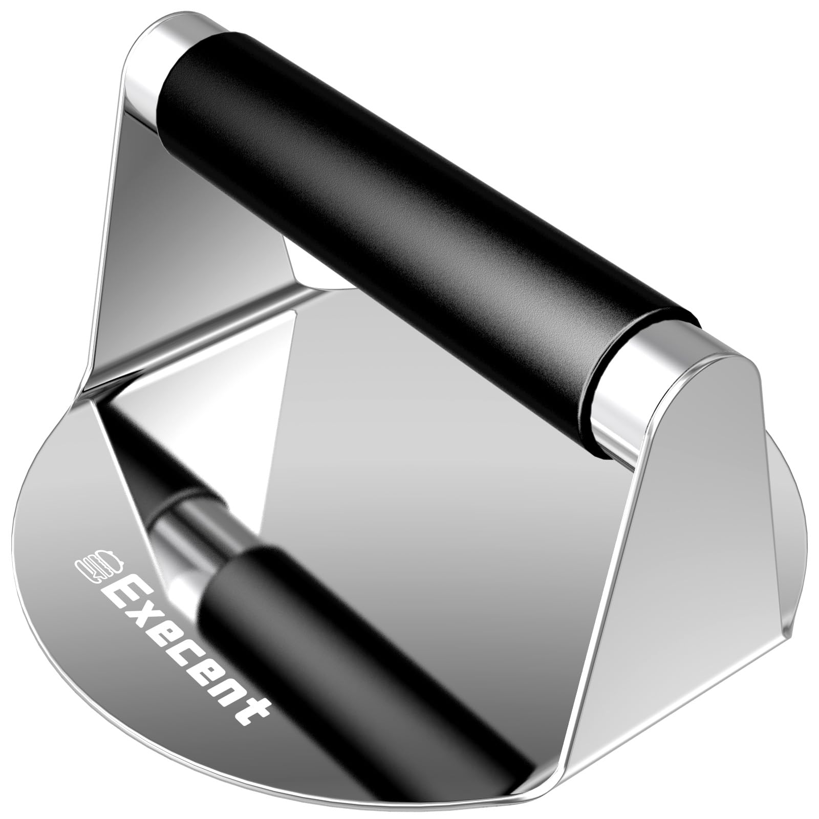 Execent Smash Burger Press top view showing the 5.5-inch surface for even patties