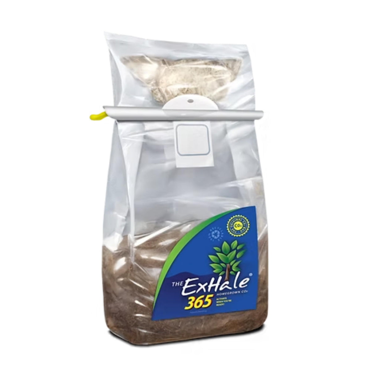 Exhale 365 CO2 bag being activated for indoor grow space.