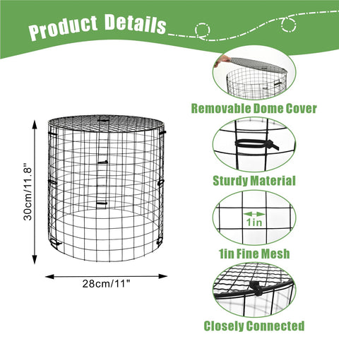 EXJEXJ ground stakes secure the cage to soil for stability.