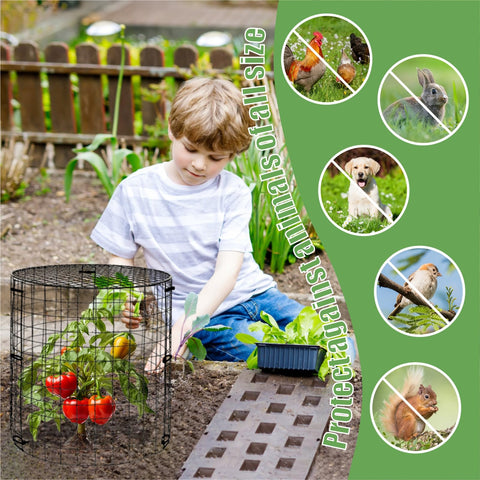 EXJEXJ modular mesh grids form cylindrical or rectangular protection.