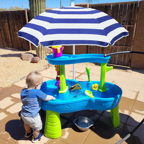 Exokugo UV protection canopy blocks sun for safer play