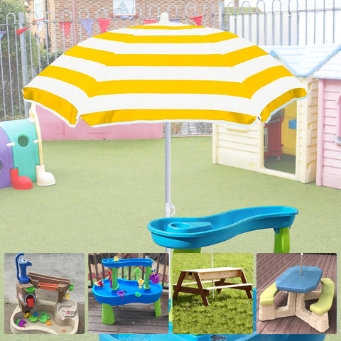 Exokugo UV protection canopy blocks sun for outdoor play.