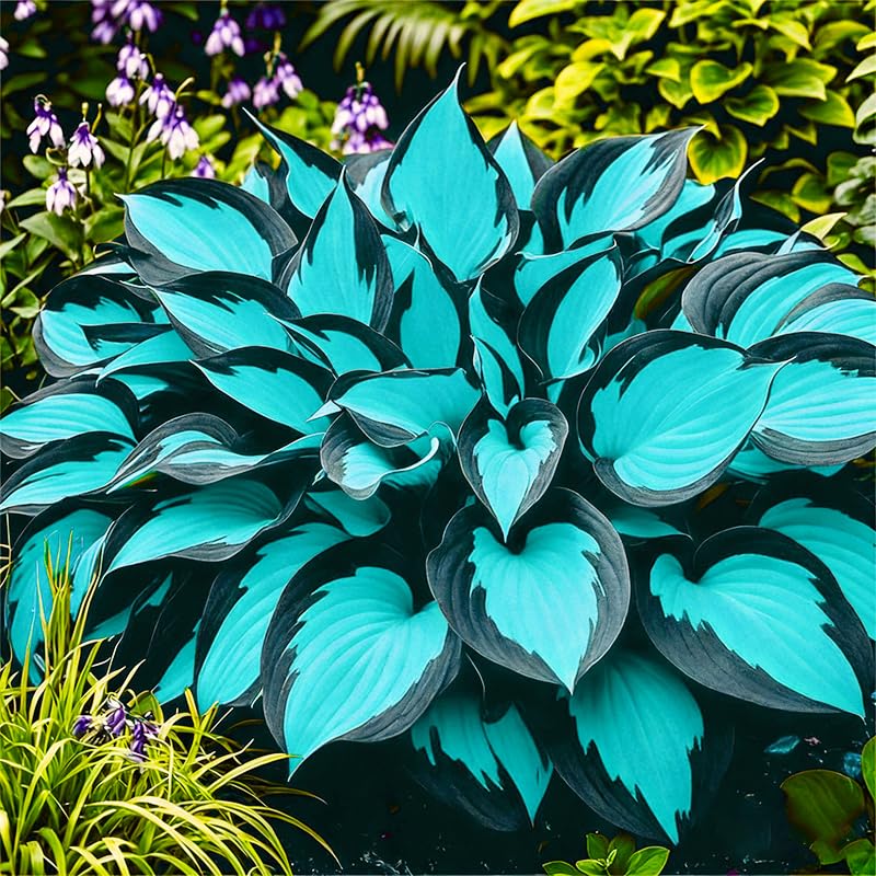 Exotic Hosta Seeds varieties showcasing diverse leaves for borders.
