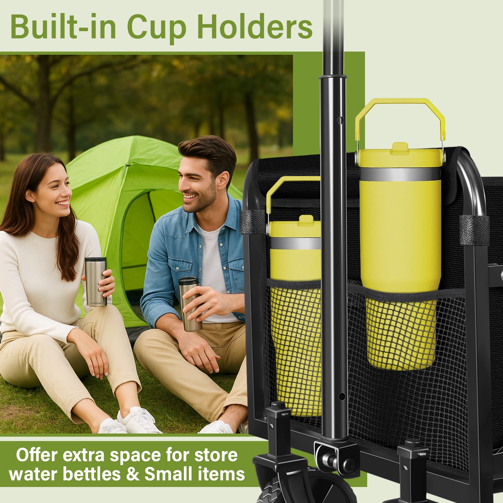 Exovyn portable wagon supports groceries and gear on camping days
