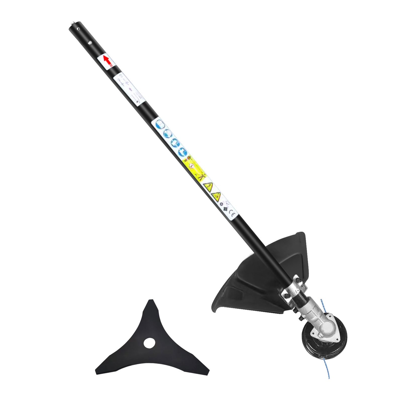 Expand-It straight shaft trimmer head lock shows secure, tool-free connection.