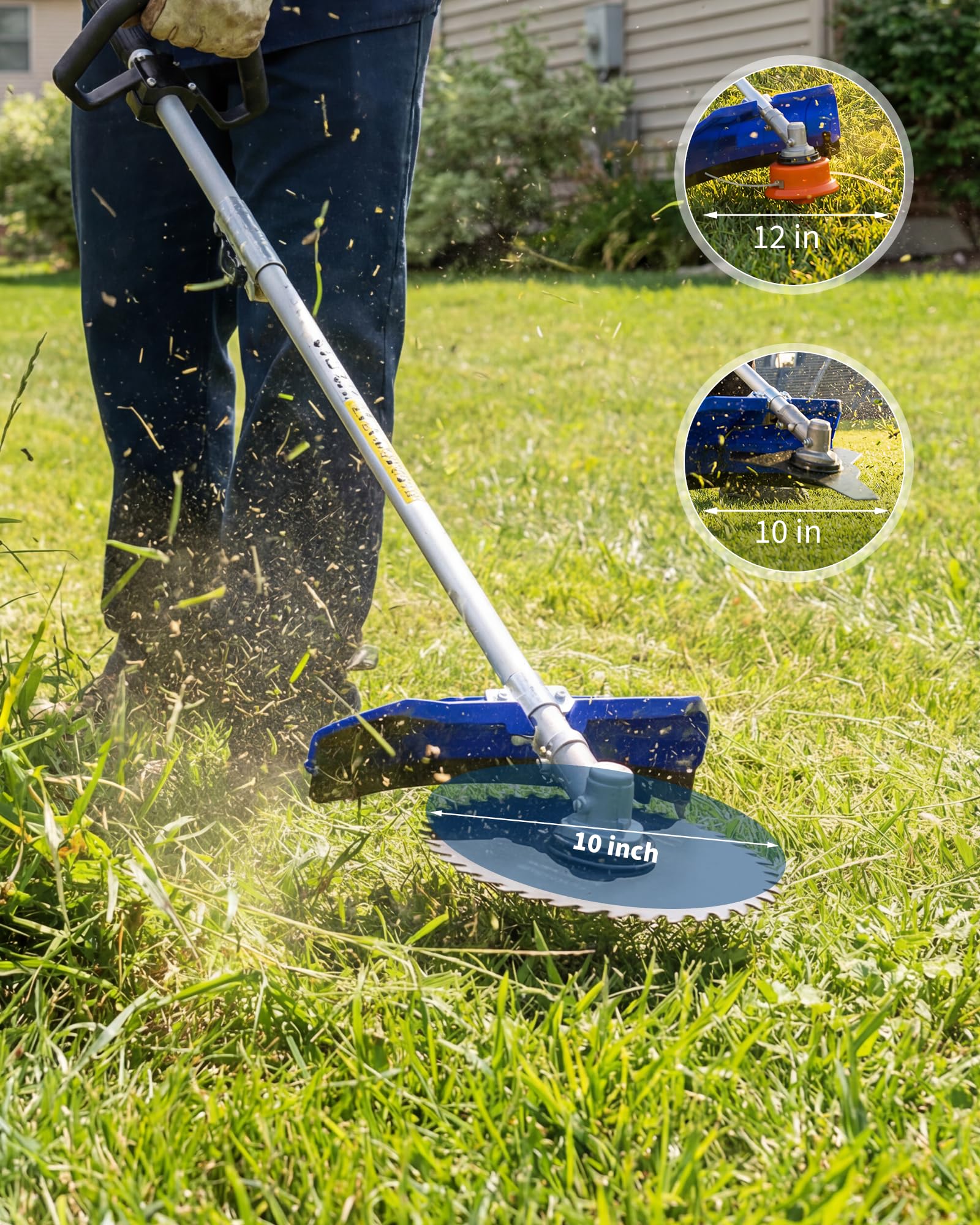 ExploreHorizon 3in1 attachment brush cutter demonstrates versatile outdoor clearing options