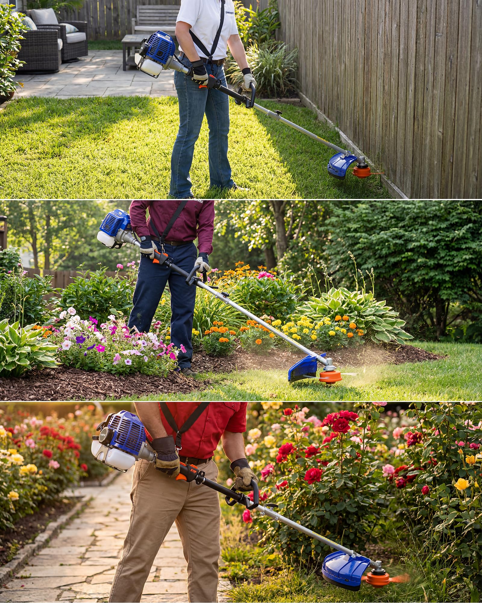 ExploreHorizon durable cutting head withstands brush and weeds for long-lasting yard work