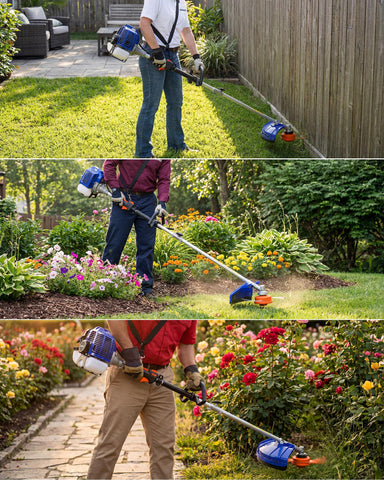 ExploreHorizon durable cutting head withstands brush and weeds for long-lasting yard work