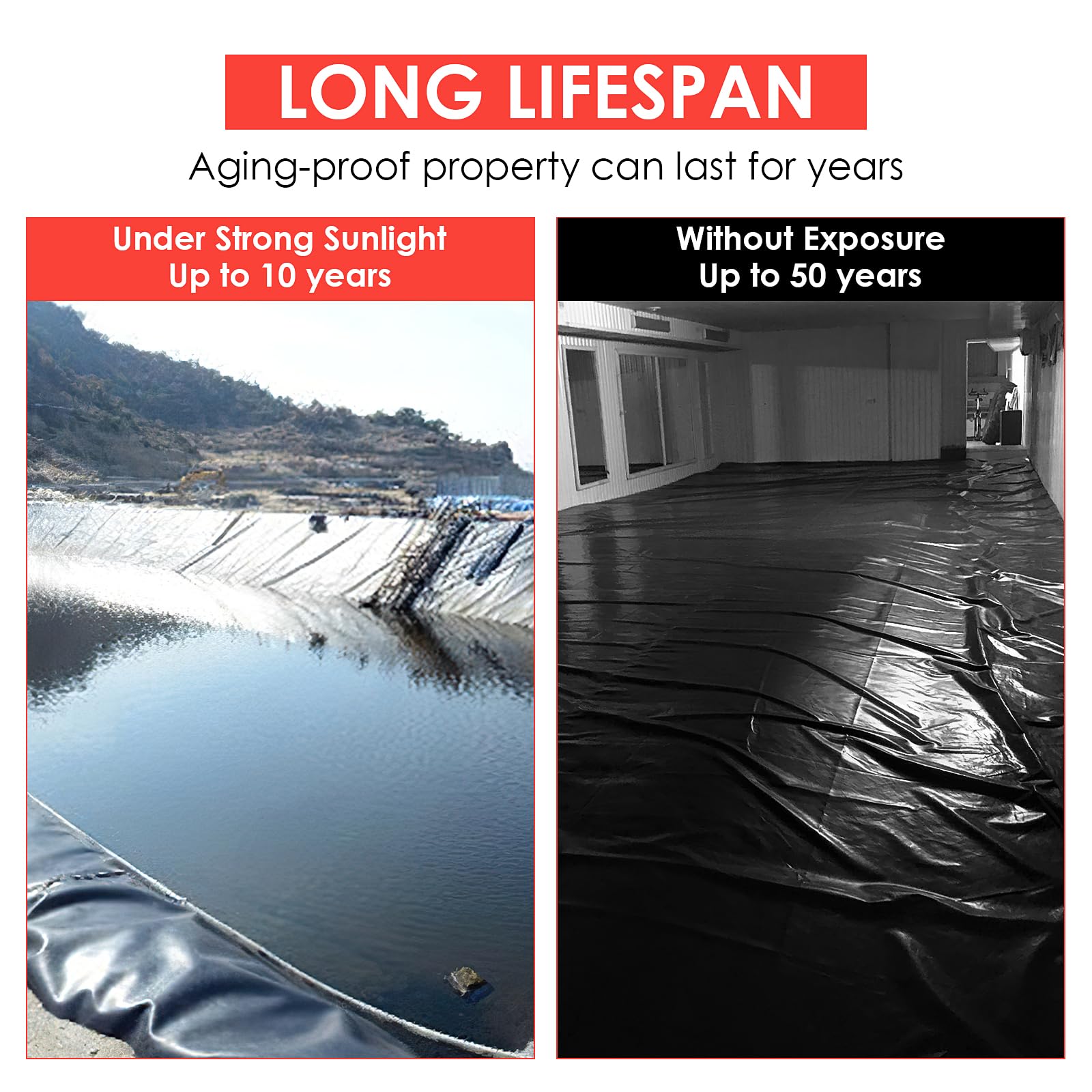 ExploreHorizon liner lays flat, reducing soil buildup for easier pond maintenance