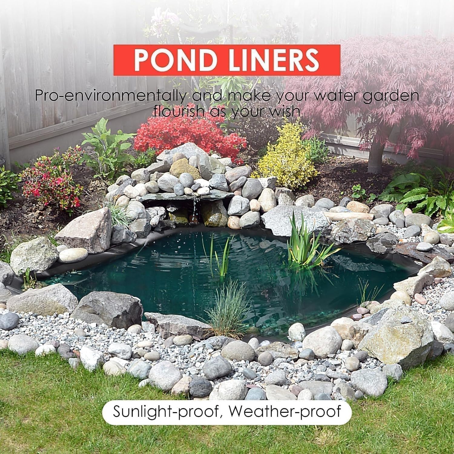ExploreHorizon liner base supports waterfalls and fountains in water features