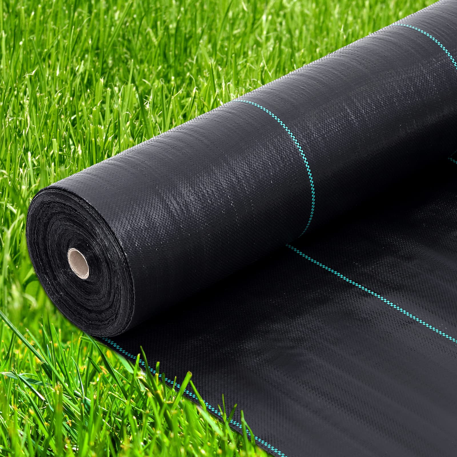 ExploreHorizon weed barrier fabric 6x300ft blocks weeds and protects soil moisture