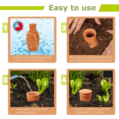 EXQUAILTY Olla pots in various sizes for different plant sizes and watering needs