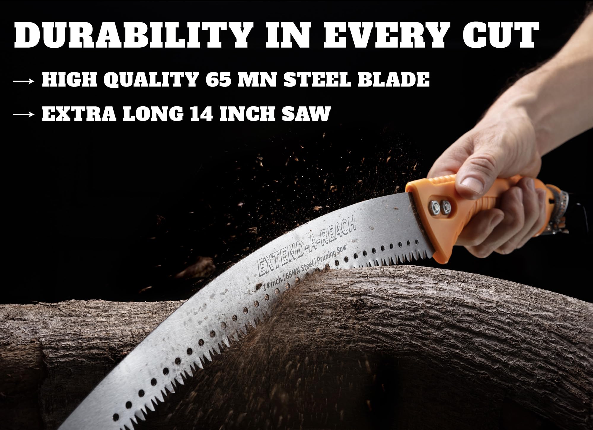 EXTEND-A-REACH pruning manual saw cutting-edge-design delivers clean cuts in tight spaces.