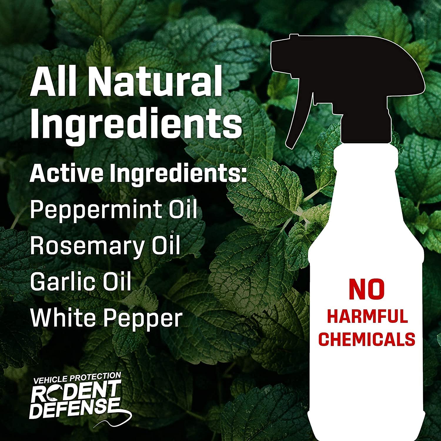 Exterminators Choice engine compartment spray protects wiring from mice.