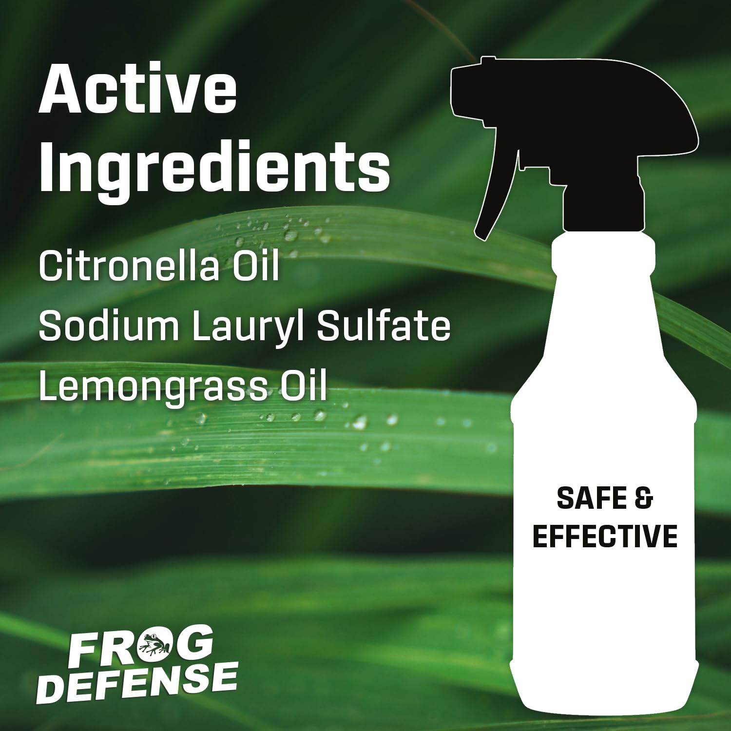 Exterminators Choice Frog Spray showcases citronella oil for natural outdoor defense.