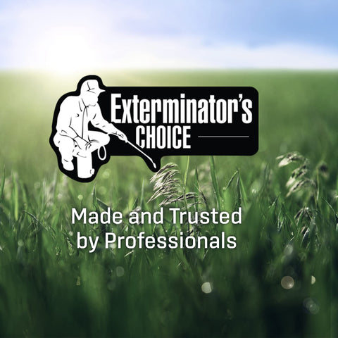 Exterminators Choice Frog Spray shown as a professional-grade outdoor solution.