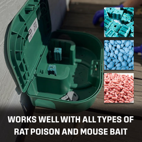Exterminators Choice heavy-duty mouse bait station holder for high-traffic areas.