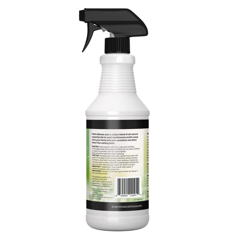 Exterminators Choice Moth Defense Spray lemongrass citronella formula for natural deterrence.