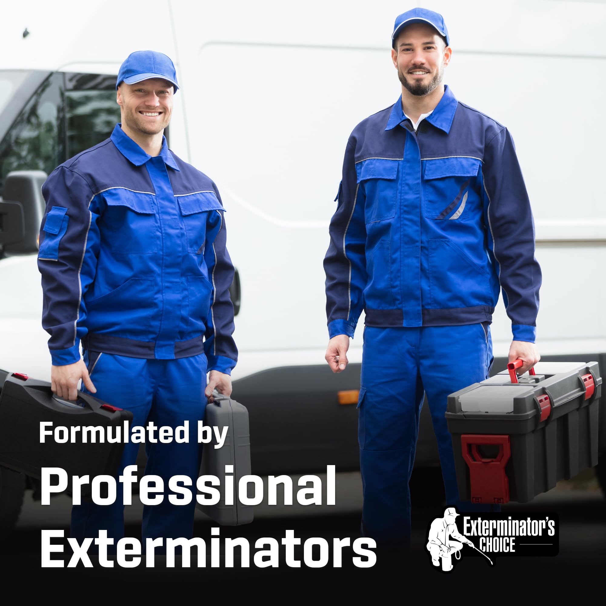 Exterminators Choice made-in-usa label signals quality in outdoor protection.
