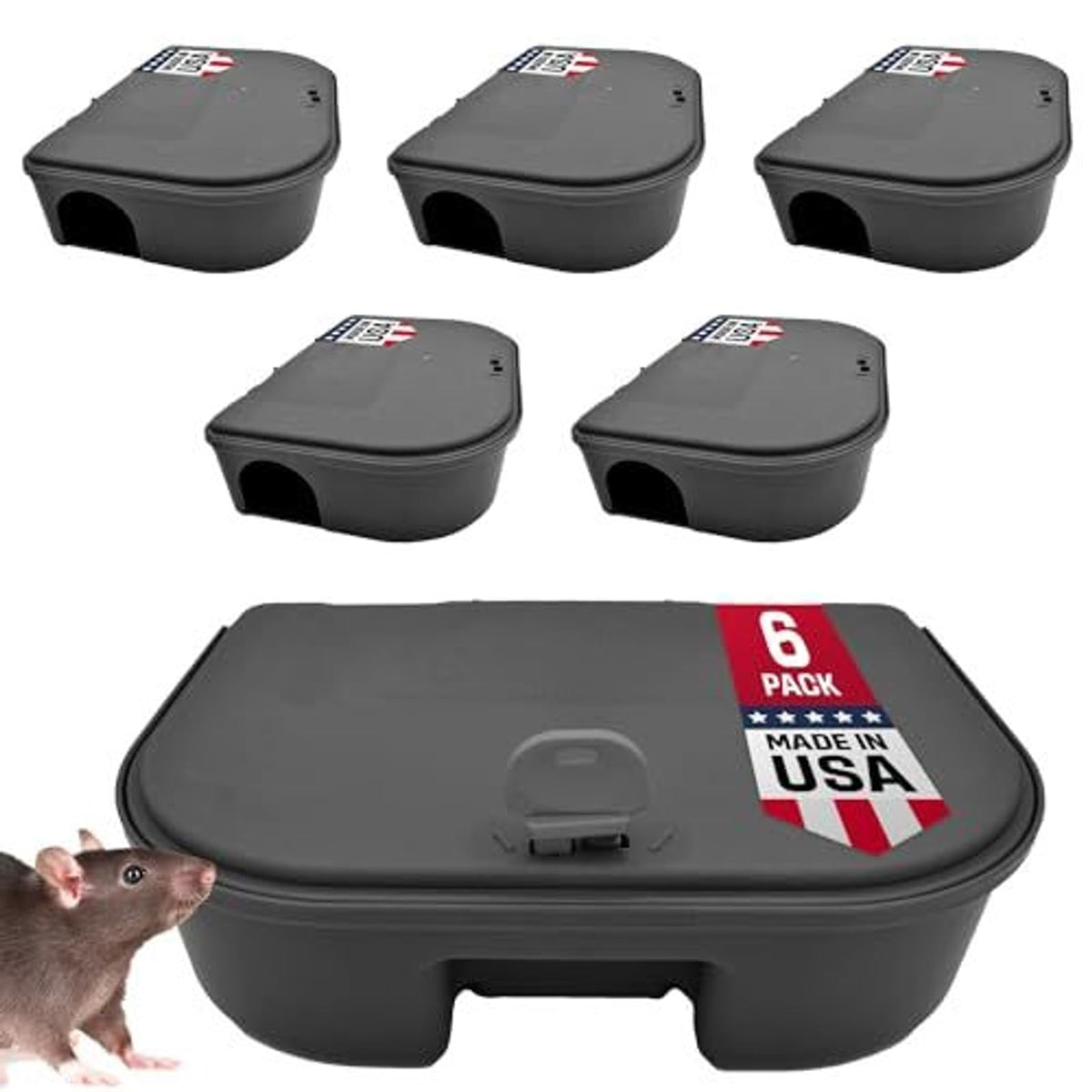 Exterminators Choice mouse bait station compact design for discreet placement.