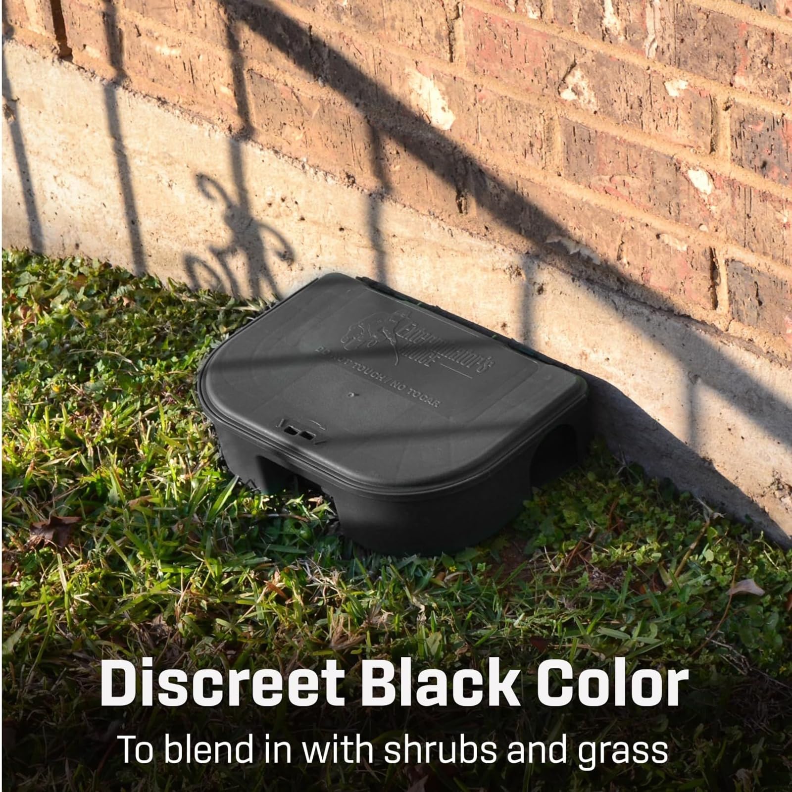 Exterminators Choice mouse bait station placed in the kitchen setting.