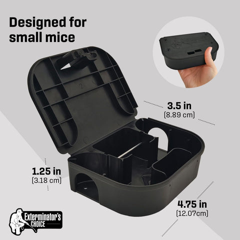 Exterminators Choice mouse bait station for outdoor yard use.