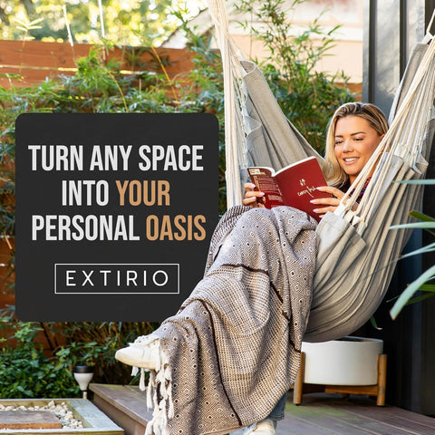 EXTIRIO hanging hammock chair full-body comfort for lounging