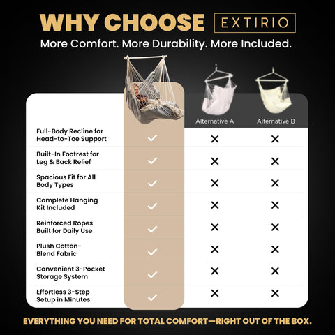 EXTIRIO full-body support for lounging, reading, or naps in breathable fabric.