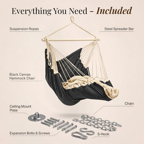 EXTIRIO hammock chair rope detail highlights strong, long-lasting construction.