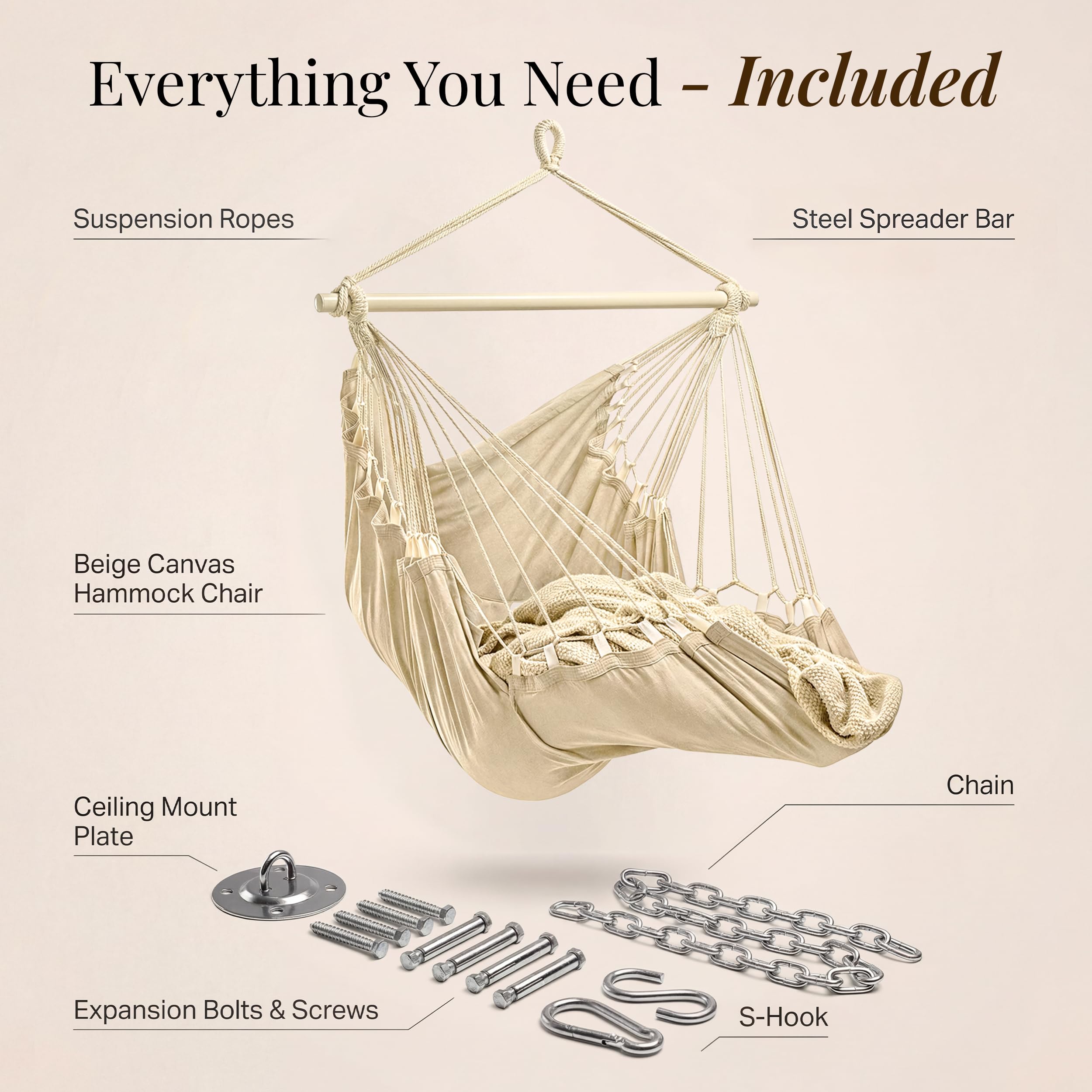 EXTIRIO portable hanging chair easily moved between rooms