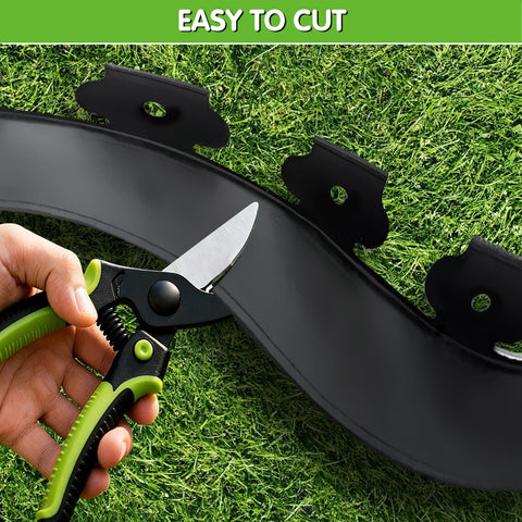 EXTRAEASY edging is easy to cut to length for straight or curved layouts.