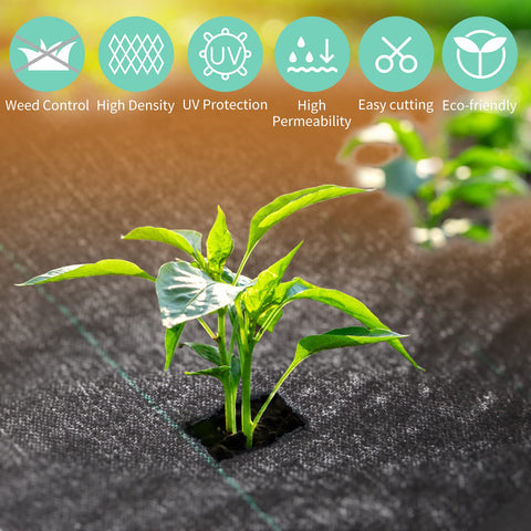 EXTRAEASY permeable fabric allows air and water to reach soil beneath.