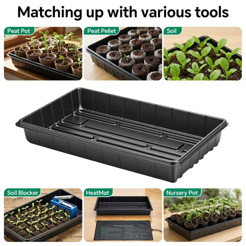 EXTYQWC plant trays without holes, mess-free watering for clean workspaces.